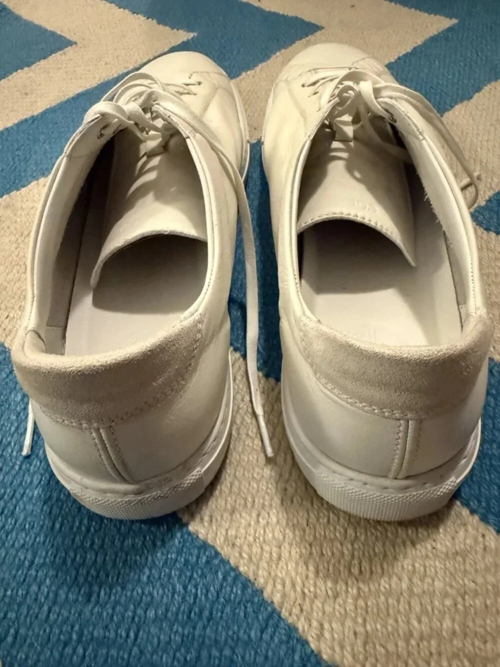 CQP Racquet Sneakers White Leather Unlined / Size EU 45 or US 11 / Light Wear